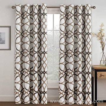 Textiles Blackout Printing Polyester Drapes Grommet Curtain